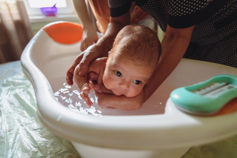 Temperatura ideal para el baño del bebé